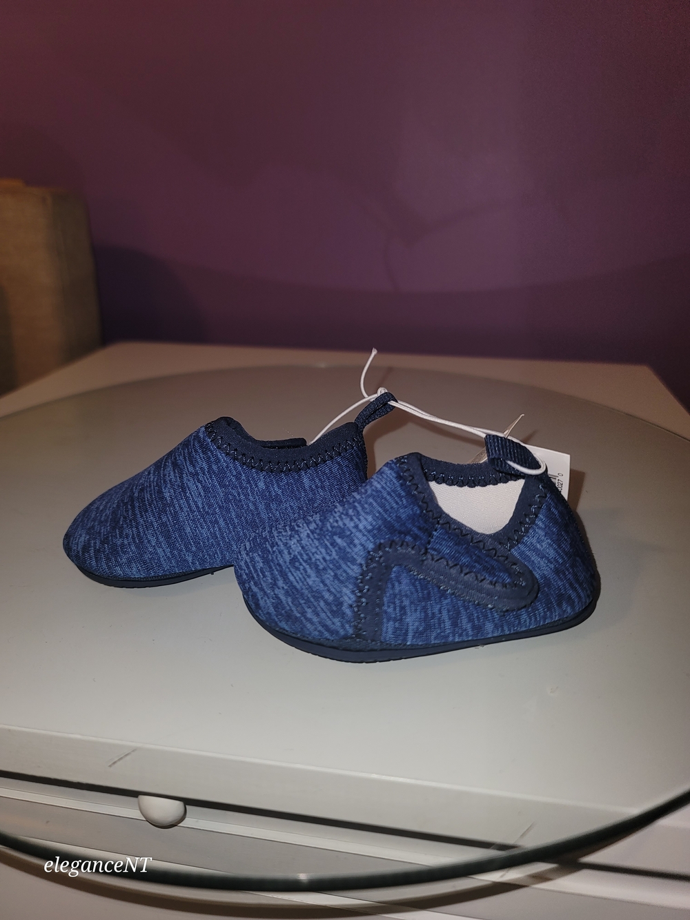 Old Navy Blue Water Shoes & Silver Glitter Jelly Sandals Sz: 0 To 3 Months NWT - Picture 9 of 9